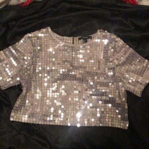 ✨Sequin Sheer Crop Top✨